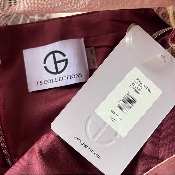 NWT Crepe Beaded Midi Cocktail Dress Curve - Picture 10 of 14